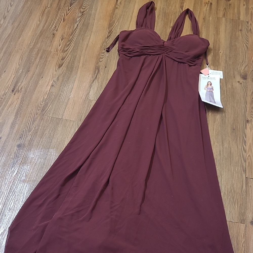 MORILEE Elegant Burgundy Maxi Dress FOR WOMEN ZISE 18 NEW FORMAL DRESS.‎